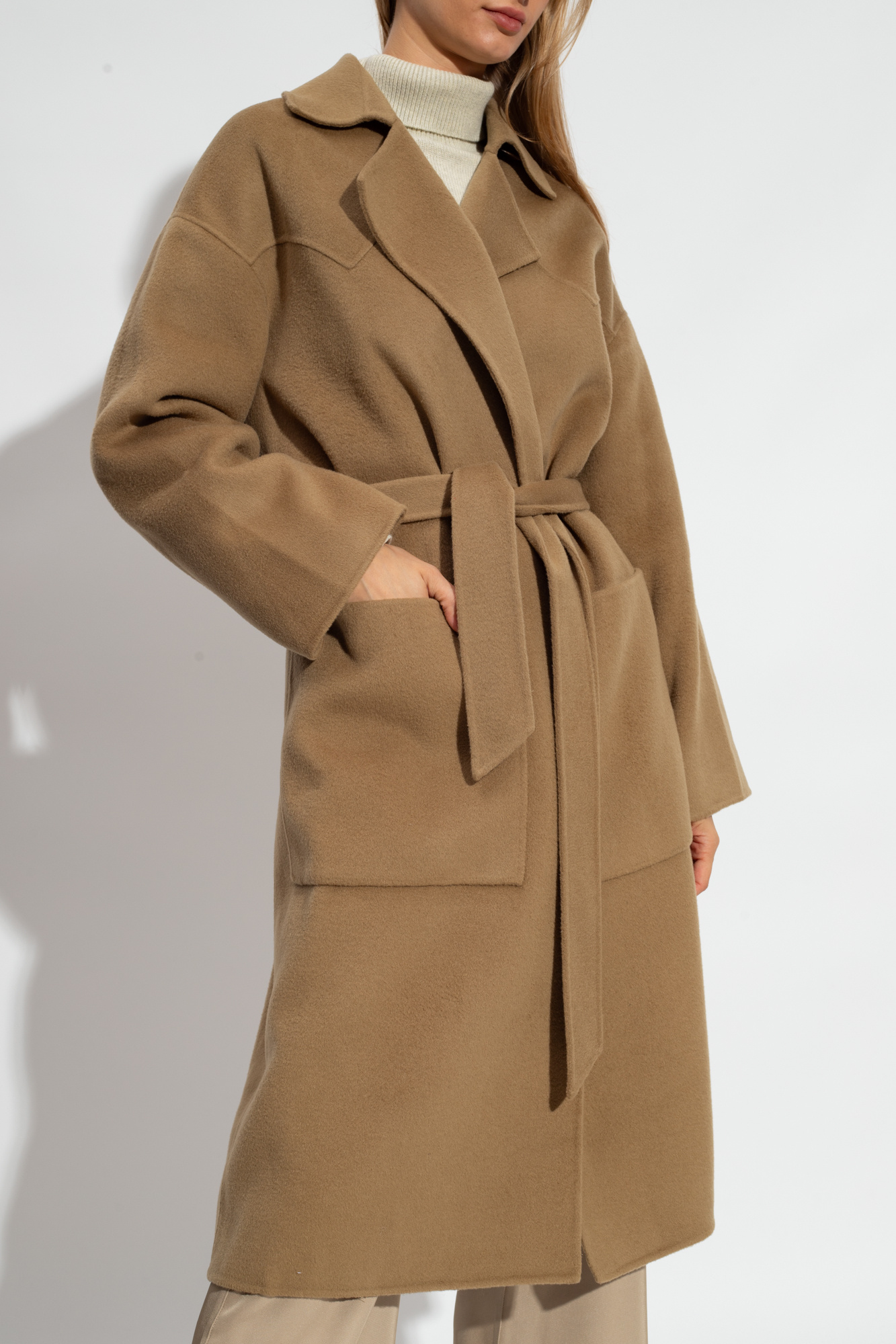 Brown Alamo wool coat Nanushka Vitkac Canada